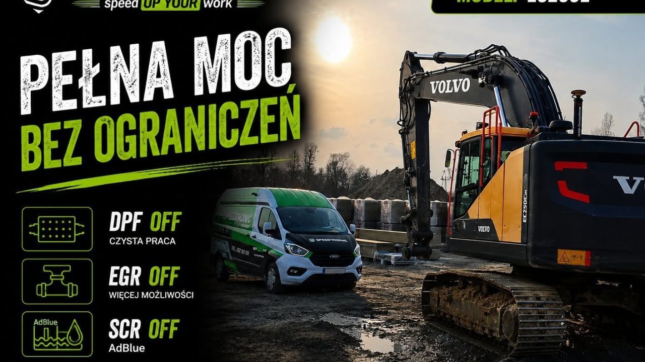 Koparka gąsienicowa Volvo EC250E i mobilny serwis SpeedTronic