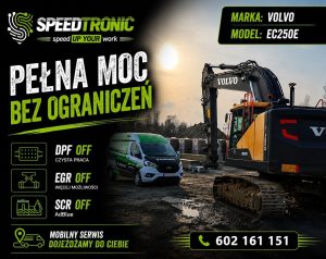 Koparka gąsienicowa Volvo EC250E i mobilny serwis SpeedTronic